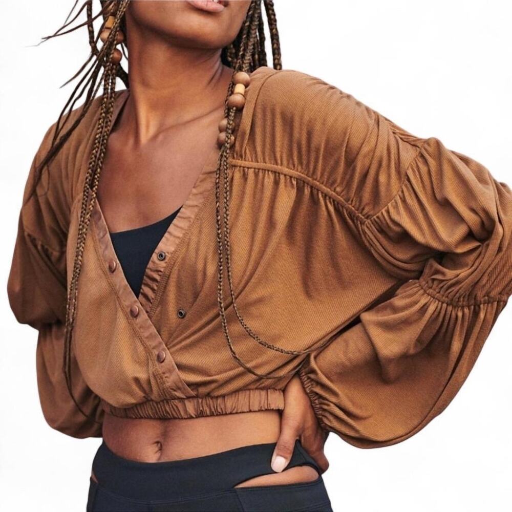 Free People Movement Dakota Long Sleeve Top Banyan Tree Small